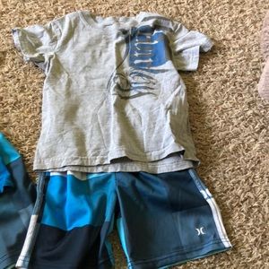 Hurley shirt and shorts...